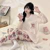 Pijamas Más Vendidos Transfronterizos para Mujer, Otoño e Invierno, Forro Polar Cálido y Dulce, Conjunto de Ropa para el Hogar de Coral Fleece que se Puede Usar Afuera