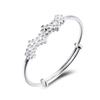 Pulsera de Plata Esterlina 999.9 Plata Pura Genuina Multifloral Personalizada de Fábrica para Novia Moda Geométrica