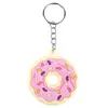 Llavero de Donut de Goma Suave de PVC Decoración de Mochila de Dibujos Animados Estilo Ins Amazon Aliexpress Transfronterizo