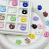 Estilo Fofo Urso e Coelho Esmalte Liga de Metal Artesanal DIY Materiais Corrente de Celular com Contas Colar Acessórios de Cabelo Peças de Joia