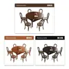 Mesa de comedor extensible estilo vintage, modelo nuevo con un toque de lujo ligero y sensación de alta gama, adecuada para casas pequeñas, moderna, giratoria, plegable y convertible en mesa redonda
