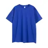 Popular Camiseta de Algodón 260g Tendencia Nacional Versión Grande Hombros Descubiertos Color Sólido para Hombres y Mujeres Estampado Oversize Manga Corta Pesada Personalización