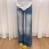 Jeans Rectos Vintage para Mujer Verano Nuevo talla extra chica gordita Lavados Desgastados Cintura Alta Adelgazantes Pantalones de Pierna Ancha Relajados