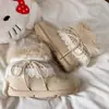Botas de Neve Quentes com Cadarço e Solado Grosso Estilo Retrô para Mulheres 2026 Inverno Novo Versátil Cano Curto Plus Pelúcia Pelo Sapatos Grandes de Algodão