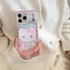 Capa de Celular Magnética com Suporte de Desenho Animado Fofo Japonês e Coreano 18Promax Adequada para Apple 17Pro Magnética de Camada Dupla 16Pro