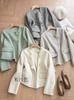 Precioso y Elegante Abrigo de Cachemir Doble Faz para Mujer 2026 Primavera y Otoño Estilo Coreano Abrigo Corto Holgado de Lana para Figuras Pequeñas
