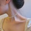 Colar Pescoço de Cisne Delicado * Corrente Clavícula Choker de Pérola Shijia Feito à Mão Corrente Perolada Crianças