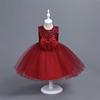 Vestido de princesa para niña, venta al por mayor, chaleco de malla abullonada, falda de un año, disponible en stock