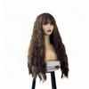 Peluca para Mujer con Cabello Largo y Rizado, Permanente de Maíz, Rizos de Lana Naturales y Realistas, Fideos Instantáneos, Ondas Grandes, Gorro de Fibra Química, Comercio Electrónico Transfronterizo
