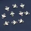 Plata de ley S925 lingote negro tinta accesorios vintage desgastado pequeño DIY material de cuentas hechas a mano accesorios de joyería