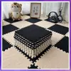 Alfombra para Dormitorio y Sala de Estar, Resistente a las Manchas y Fácil de Cuidar, Manta de Mesita de Noche, Alfombra Cuadrada, Gruesa Alfombrilla de Espuma para Dormir y Sentarse en el Suelo