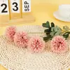 4 Flores de Crisantemo Artificiales para Decoración de Bodas al Aire Libre, Decoración del Hogar, Flores Secas, Exhibición de Mostrador de Oficina, Fotografía