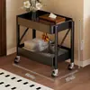 Mesita de noche, estante de almacenamiento multifuncional para uso doméstico, armario de almacenamiento, estante de noche, estante para snacks para dormitorio y vivienda de alquiler
