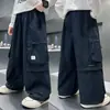 Roupas infantis para meninos, nova coleção outono 2026, calça reta solta, calça cargo estilo jogger infantil grande para primavera e outono, atacado
