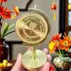 Cien millones de adornos sólidos de latón, decoraciones creativas de monedas giratorias para escritorio y coche para aliviar el estrés
