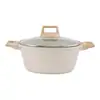 Wok, Olla para Sopa, Juego Completo de Ollas, Sartén, Cocina de Inducción, Estufa de Gas, Juego de Sartenes Antiadherentes de Piedra Médica para el Hogar, Sartén