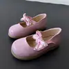 Sapatos de Princesa para Meninas 2026 Primavera Novos Mary Janes Infantis Sapatos de Couro com Laço Sapatilhas para Menininhas Comércio Exterior Atacado