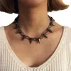 Joyería Transfronteriza Europea y Americana Collar Retro Exagerado Elegante Punk Collar de Remaches Collar de Bala Cadena para Clavícula para Mujer