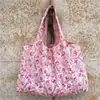 Bolsa de Compras Plegable Ecológica de Moda con Dibujos Animados Coreanos Bolsa de Tote Impermeable de Nylon para Comestibles Bolsa de Almacenamiento Portátil Plegable