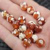 Cuentas redondas de ágata copo de nieve de 10 mm Cuentas sueltas de jade Accesorios para pulsera collar de calcedonia roja Cuentas al por mayor