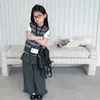 Chaleco Informal Aimo Beibei para Niños Estilo Coreano Cuello Redondo de Punto Trenzado de Moda Chaleco de Rayas Anchas Superior Moda