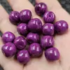 Cuentas vintage imitación madera de Sugilita, cuentas sueltas imitación jade, cuentas cilíndricas moradas, cuentas espaciadoras y cuentas para pulseras y collares DIY