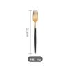 Gran Venta Portugal Negro Oro Negro Plata Acero Inoxidable Vajilla Occidental Cuchillo y Tenedor para Bistec Cuchara de Café Palillos
