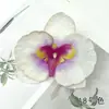 Tecido Não Tecido de Simulação Flores de Orquídea Phalaenopsis DIY Headdress Artesanal Acessórios de Materiais para Prendedor de Cabelo Decoração de Parede de Flores para Casa