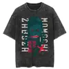 Tamanho Europeu Transfronteiriço Naruto Hip Hop Oversized Lavado Anime Camisetas m