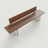 Banco de parque de acero inoxidable, silla de exterior para ocio con respaldo, banco de madera anticorrosión para patio, banco largo doble para exteriores