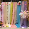 Ceremonia de Graduación de Jardín de Infancia Adornos de Gasa Suiza Accesorios Cortina de Gasa para Bodas Fondo de Techo de Escenario Arreglo de Gasa de Malla para Jardín de Infancia