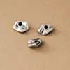 Prata 925 pura vintage desgastada grande 8mm irregular contas de prata pulseira acessórios DIY miçangas
