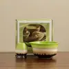 Bol de Matcha Cerámica Estilo Japonés Juego de Té Bol de Matcha Batidor de Té Cuchara de Té Baihengli Juego de Té Estilo Song Caja de Regalo