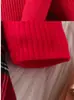Ropa Navideña para Bebé Romper de Canalé con Lazo Transfronterizo Estilo Primavera y Otoño Mono de Manga Larga Triangular para Bebé Niña