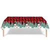 Nova Toalha de Mesa Tema Festa de Natal Papai Noel Vermelho Rena Decoração de Feriado Infantil Toalha de Mesa Descartável