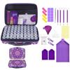 Kit de Herramientas para Pintura de Diamantes Bolsa de Almacenamiento Nueva Multifuncional Bordado de Diamantes 60 Botellas Redondas Flor de Mandala de Diamante Bolso de Mano