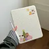 Capa de animal com bolinhas de desenho animado adequada para tablet iPad 10ª/11ª geração, suporte giratório mini7, air8 antiderrapante