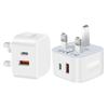 Cargador Transfronterizo Pd20W Adecuado para Samsung Apple 15 Cargador Certificado Ukca 20W Estándar Británico Ac Enchufe Multipuerto