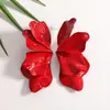 Brincos Florais Tridimensionais Versáteis Europeus e Americanos Transfronteiriços, Brincos Florais Frescos para Mulheres, Tarraxas de Pétala Vintage, Joias de Orelha para Atacado