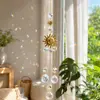 Suministro directo transfronterizo de adornos para atrapar la luz de luna y estrellas de la serie oro y plata, decoraciones de jardín, colgantes de cristal y atrapasoles