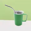Nuevo Vaso Shot Mini de Acero Inoxidable 304 de Doble Capa con Asa Portátil Taza de Café Colorida de 3 oz para Coche