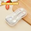Cuchara Yuanbao de Acero Inoxidable 316 Personalizada Palillos de Entrenamiento para Niños Tenedor Cuchara para Suplemento Alimenticio de Bebé Juego Portátil de Tres Piezas para Mesa