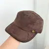 Gorra Plana de Gamuza Estilo Coreano Newsboy para Mujer Moda Otoño/Invierno Versátil Adelgazante Facial Insignia de Botón Retro Sombrero Ecuestre