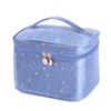 Bolsa de cosméticos de terciopelo de gran capacidad, bolsa de almacenamiento de franela dorada, sencilla, portátil, para damas, con sobre rojo.