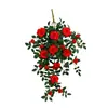 Decoración Artificial de Enredadera de Rosas para Colgar en la Pared para Conductos de Aire Acondicionado, Flores Artificiales de Interior para Sala de Estar, Envoltura y Cubrimiento, Al por Mayor