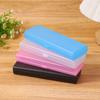 Pegamento cremoso translúcido DIY caja de papelería Macaron caja de almacenamiento estilo sin impresión impermeable escarchada caja para bolígrafos de estudiante