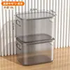 Caixa de Armazenamento Transparente, Grande Capacidade, Caixa Plástica para Roupas de Guarda-Roupa Doméstico, Armazenamento e Organização de Baú de Brinquedos, Dobrável