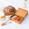 Caja de embalaje para pastel de luna con blíster cuadrado de 50/80 g, caja de papel kraft para galletas, caja de turrón, caja de regalo
