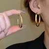 Brincos Europeus e Americanos Transfronteiriços de Prata, Simples, Ovais, Brincos Personalizados da Moda, Luxo Leve, Brincos de Alta Qualidade, Design de Nicho