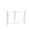 Mesa de Centro de Acrílico para Sala de Estar, Apartamento Pequeno, Minimalista, Sensação de Alto Padrão, Prateleira de Armazenamento, Estilo Luxo Leve, Mesa de Centro Redonda